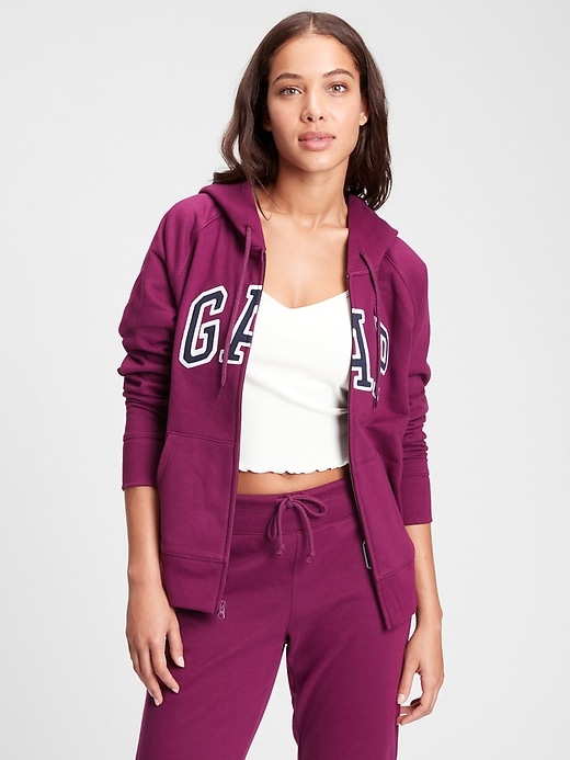 Image number 1 showing, Gap Logo Zip Hoodie In Fleece