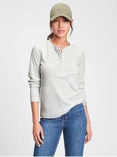 gap waffle henley
