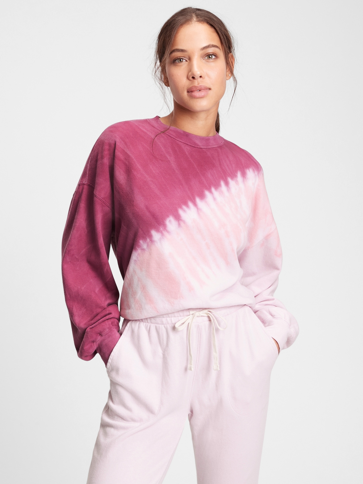 Gap pink tie dye sweatshirt online