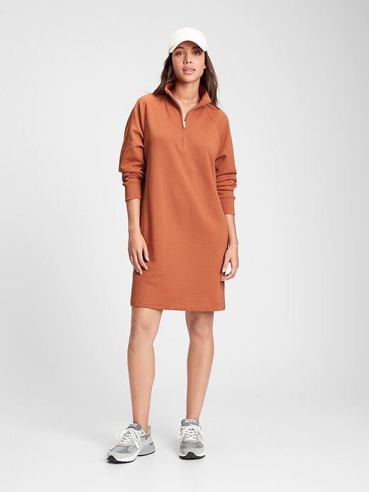 Image number 7 showing, Quarter-Zip Sweatshirt Dress