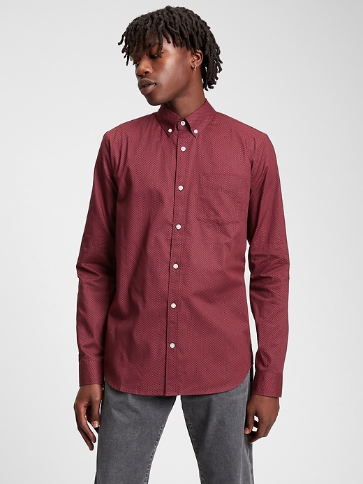 Image number 4 showing, Poplin Shirt in Untucked Fit
