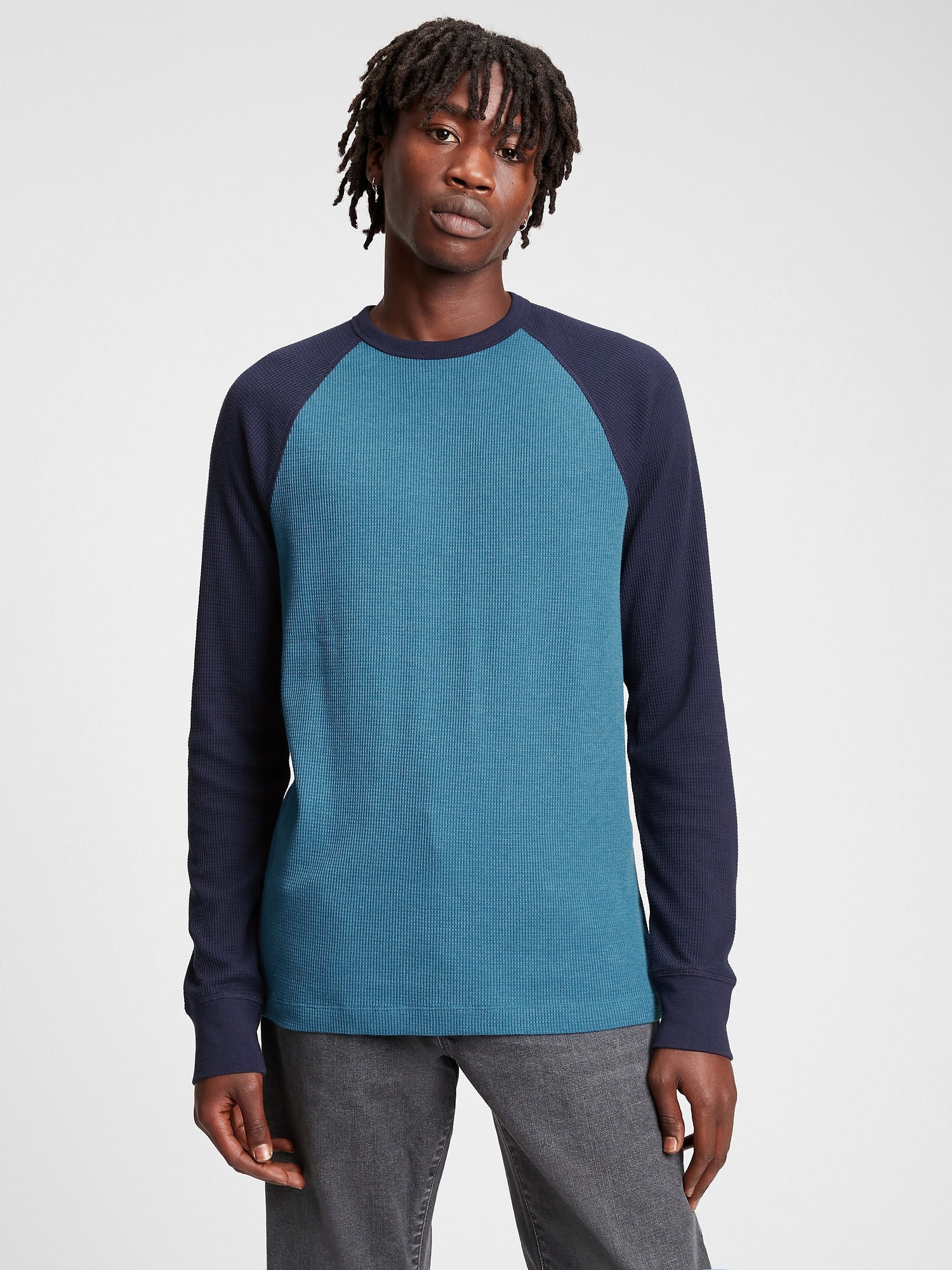 Raglan Waffle-Knit T-Shirt | Gap Factory