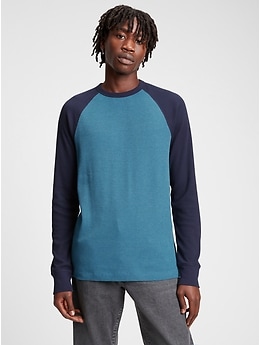 Raglan Waffle-Knit T-Shirt | Gap Factory