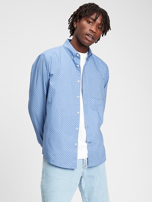 Image number 9 showing, Poplin Shirt in Untucked Fit