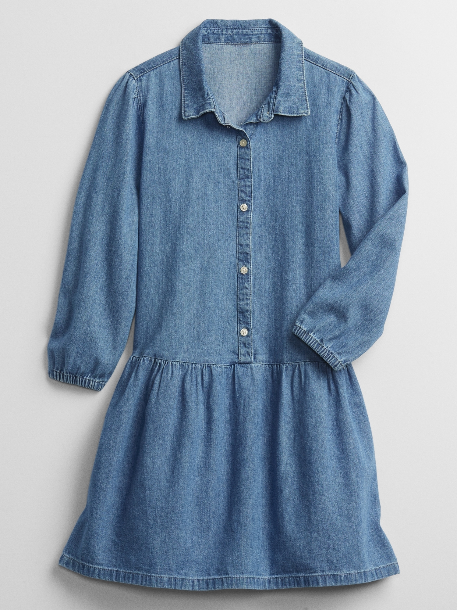 Kids Denim Drop-Waist Dress