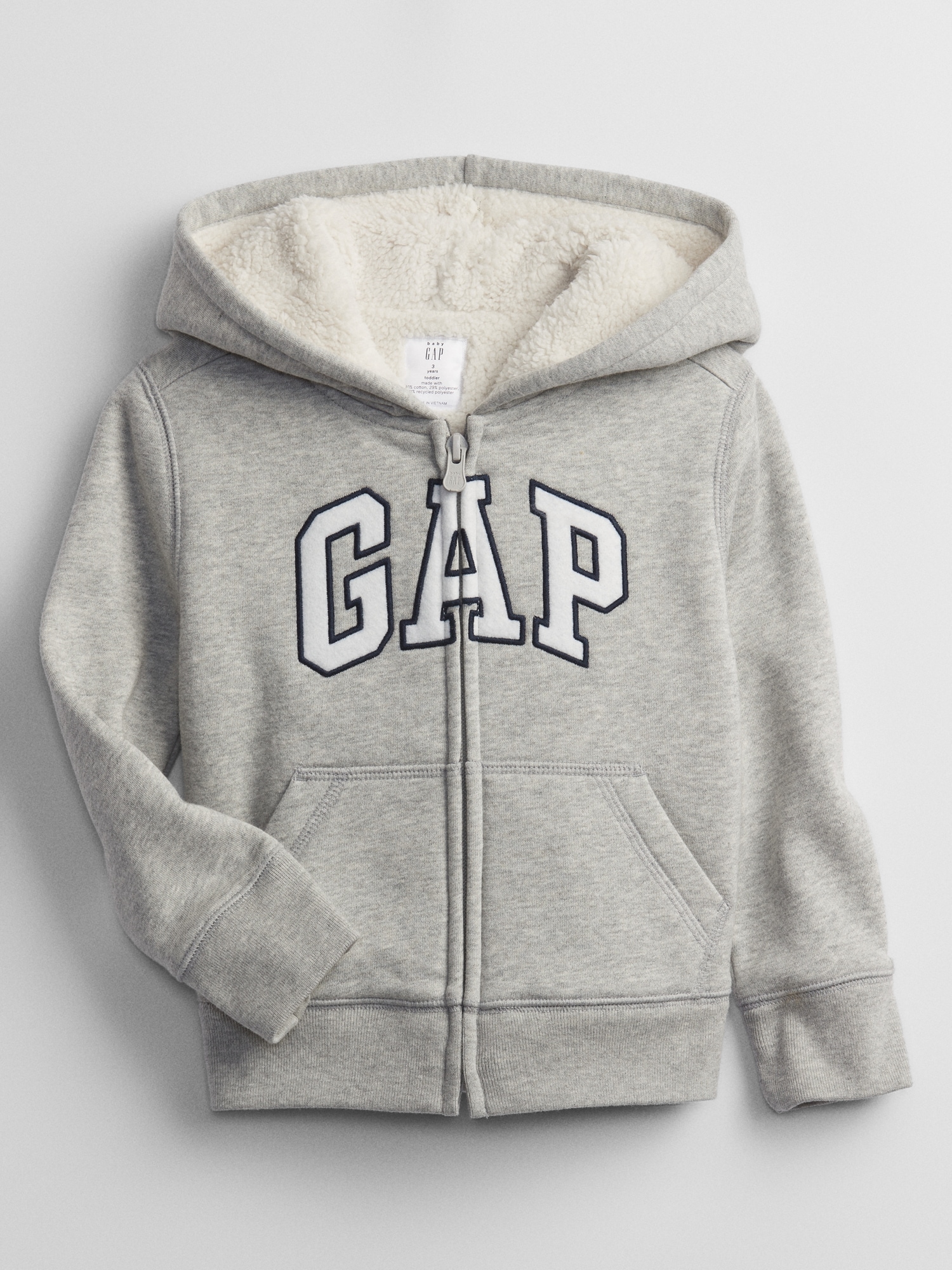 babyGap Logo Sherpa-Lined Zip Hoodie