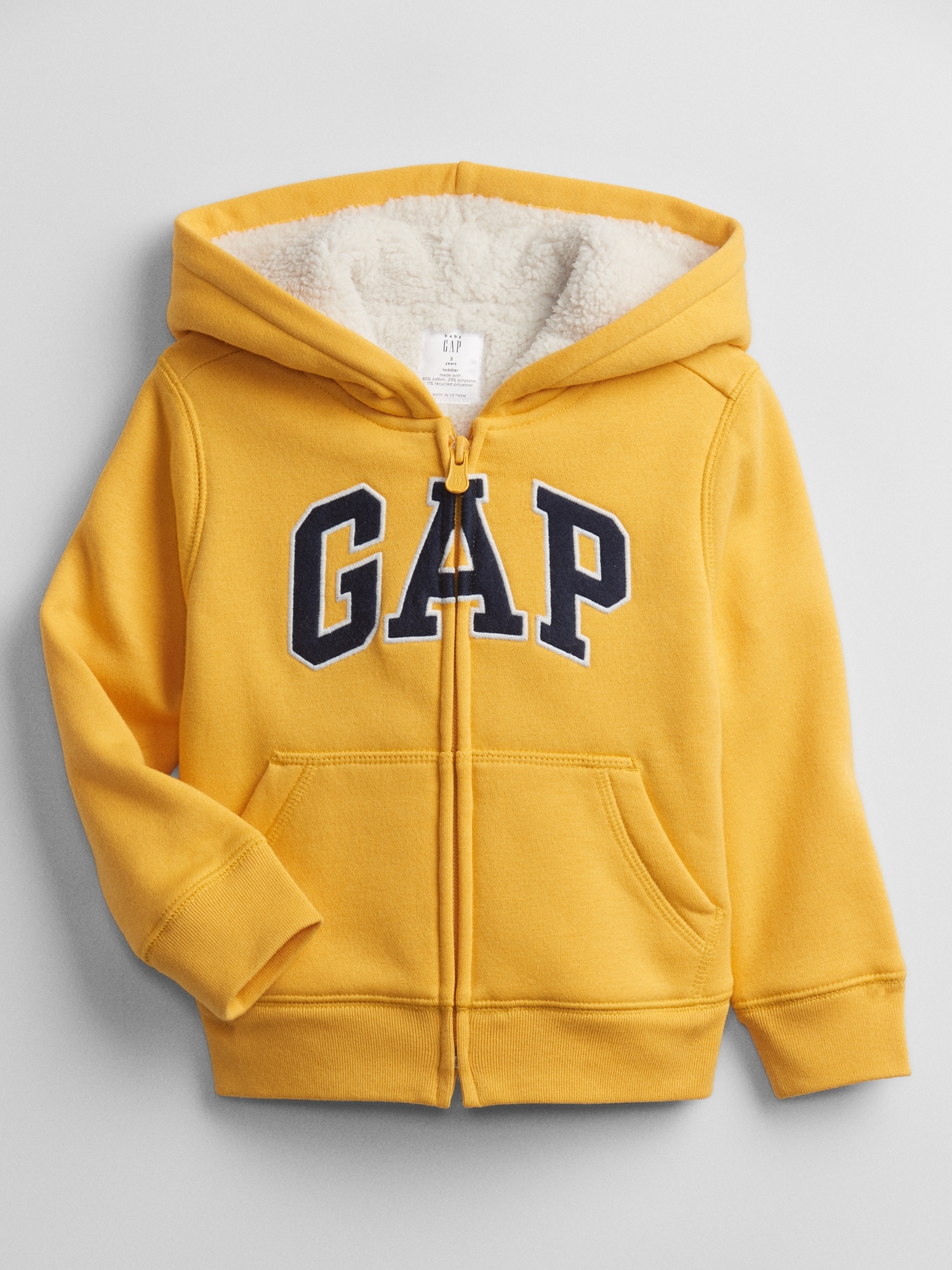 babyGap Logo Sherpa-Lined Zip Hoodie