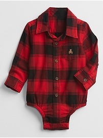 Baby Buffalo Plaid Bodysuit Gap Factory