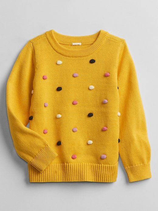 View large product image 1 of 1. Toddler Bobble Dot Sweater