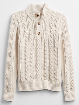 【2plan】Muir Cable Henley Neck Knit Muir Cable Henley Neck Knit - 2PLAN | 60% - Asian Fashion