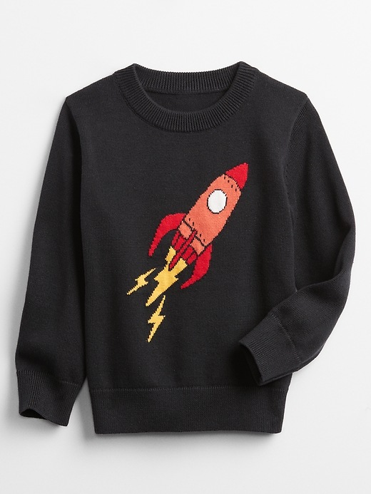 Toddler Intarsia Graphic Sweater