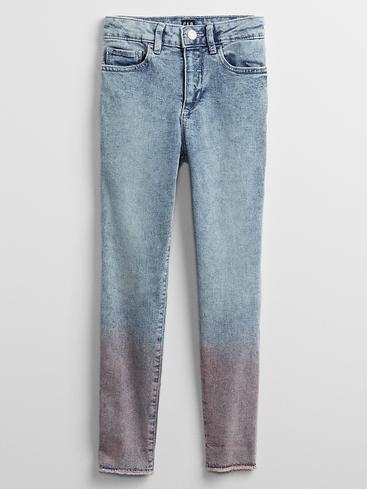 Image number 1 showing, Kids High Rise Dip Dye Ankle Jeggings