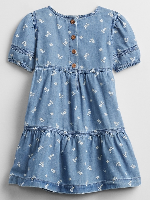 Image number 2 showing, Toddler Chambray Tiered Dress