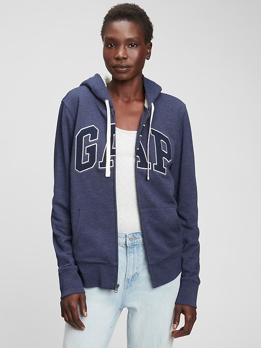 View large product image 1 of 1. Gap Logo Sherpa-Lined Hoodie