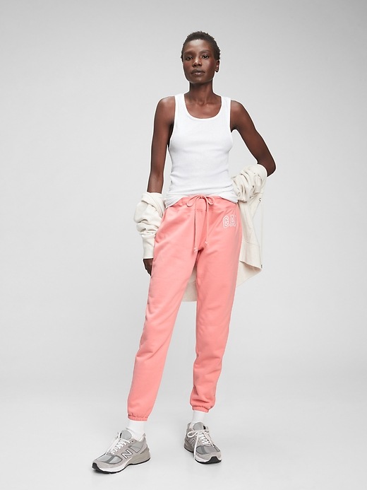 gap logo fleece pants