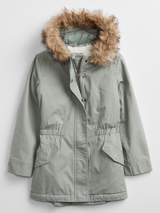 View large product image 1 of 1. Kids Sherpa-Lined Utility Parka