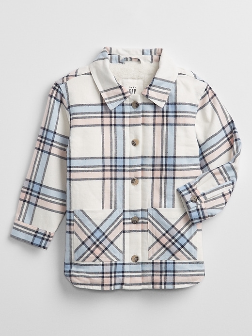 Image number 1 showing, Toddler Plaid Sherpa-Lined Shirt Jacket