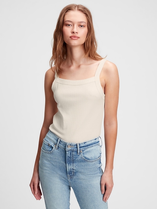 Image number 6 showing, Pointelle Tank Top