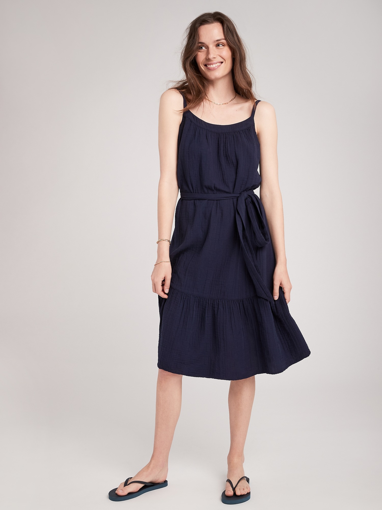 Tiered Midi Dress Gap Factory