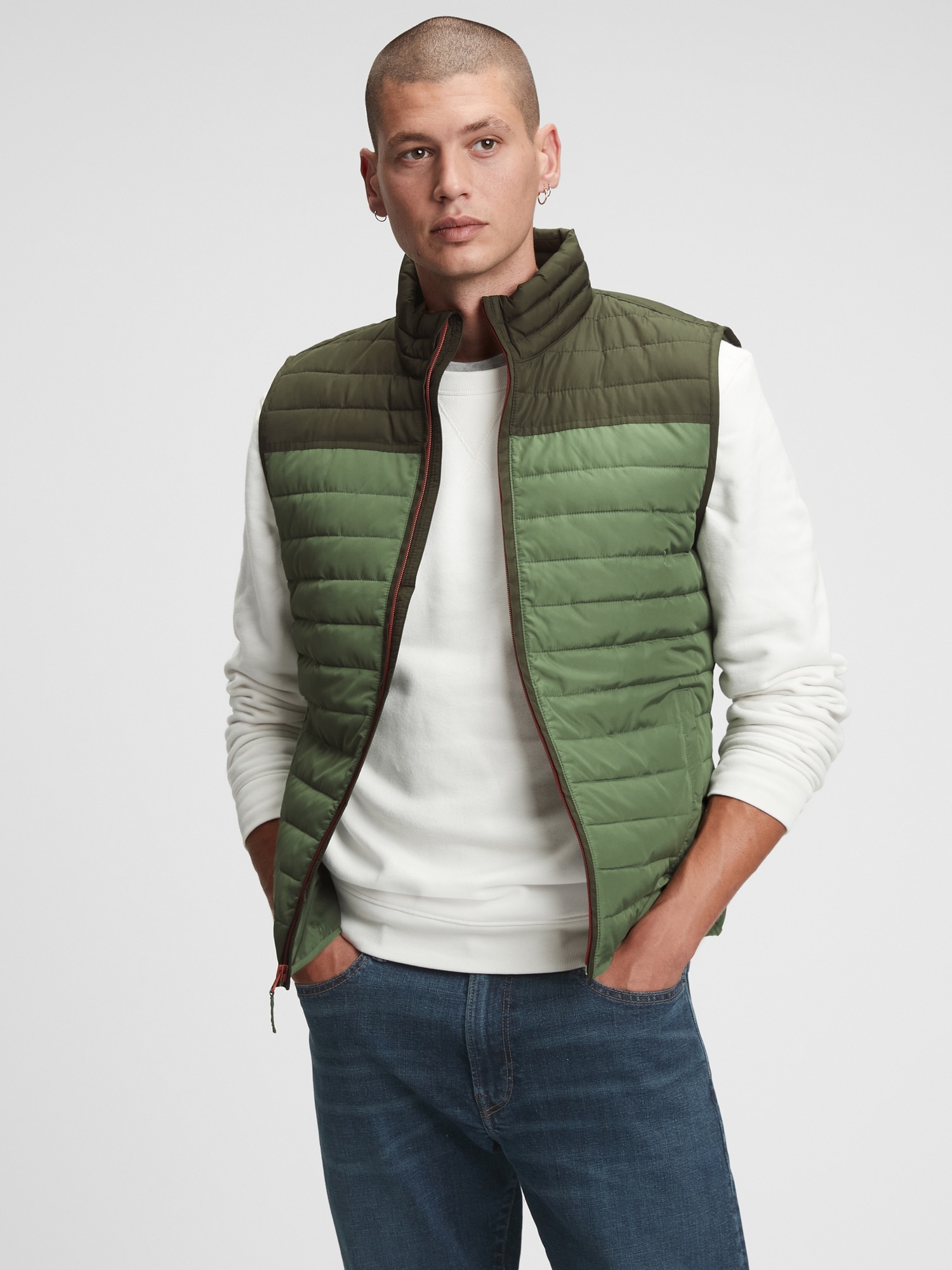 ColdControl Colorblock Puffer Vest | Gap Factory