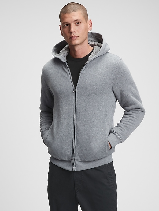Image number 1 showing, Sherpa-Lined Hoodie