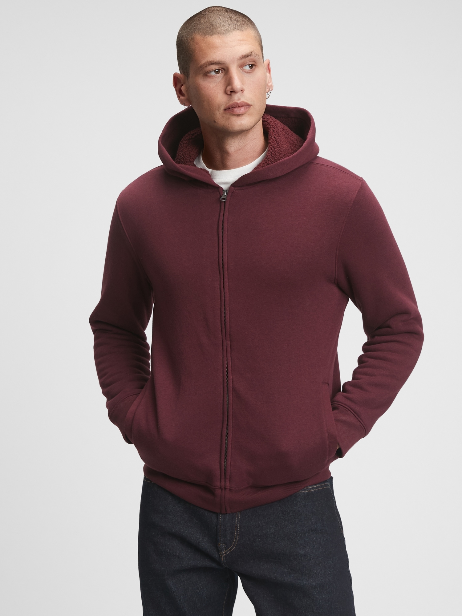 Sherpa-Lined Hoodie | Gap Factory