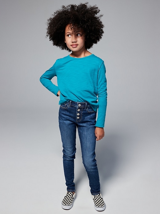 Kids High Rise Jeggings with Washwell