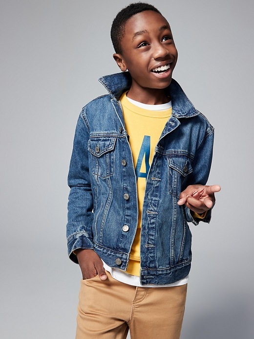 Kids Denim Jacket With Washwell™ Gap Factory