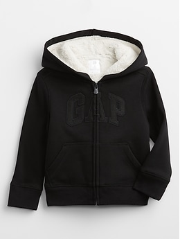 babyGap Logo Sherpa-Lined Zip Hoodie | Gap Factory