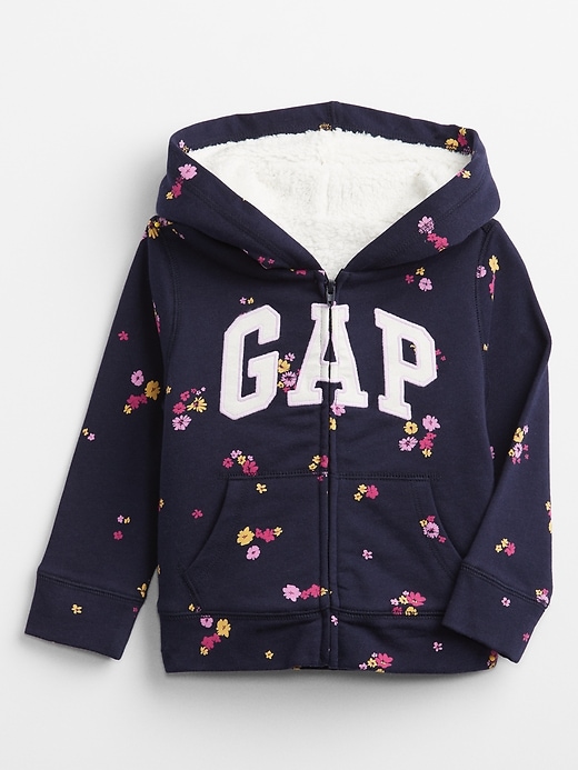 Baby Gap Logo Red Zip Hoodie Hooded Full Zip Sweatshirt Boys