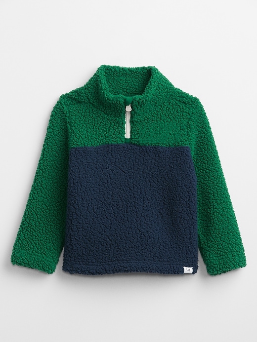 View large product image 1 of 1. babyGap Sherpa Quarter-Zip Sweatshirt