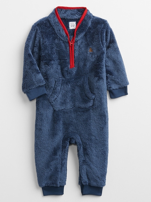 Image number 3 showing, Baby Sherpa Half-Zip One-Piece