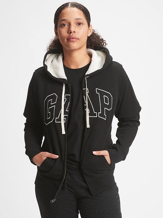 Gap Logo Sherpa-Lined Hoodie | Gap Factory