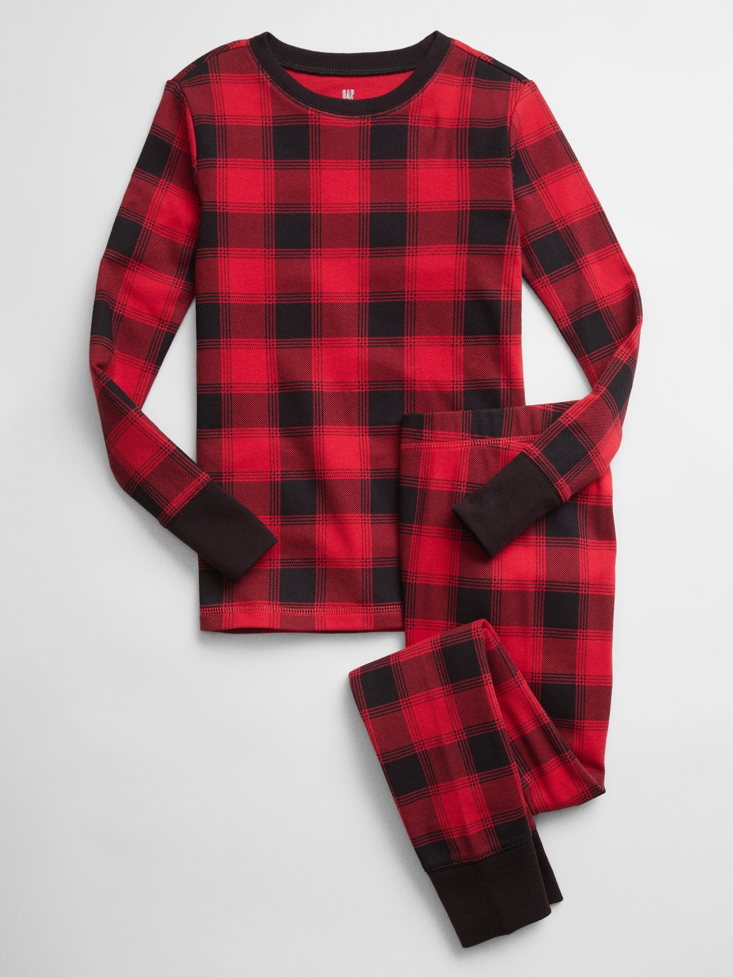 Kids Plaid Organic Cotton PJ Set Gap Factory