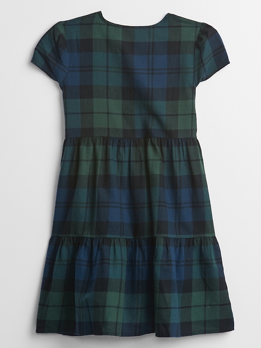 Image number 2 showing, Kids Plaid Tiered Dress
