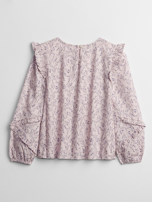 Kids Floral Ruffle Top