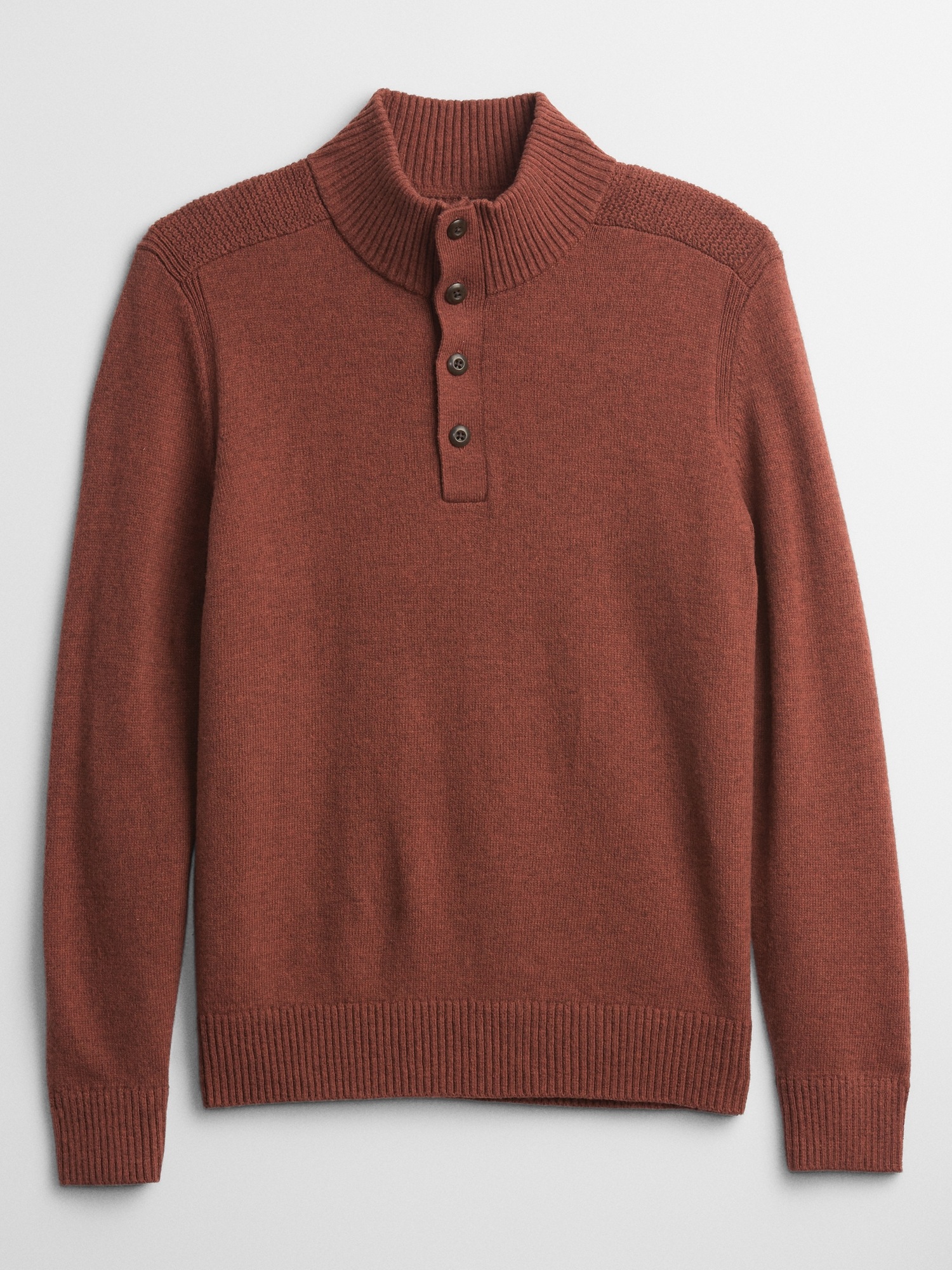Mockneck Henley Sweater Gap Factory