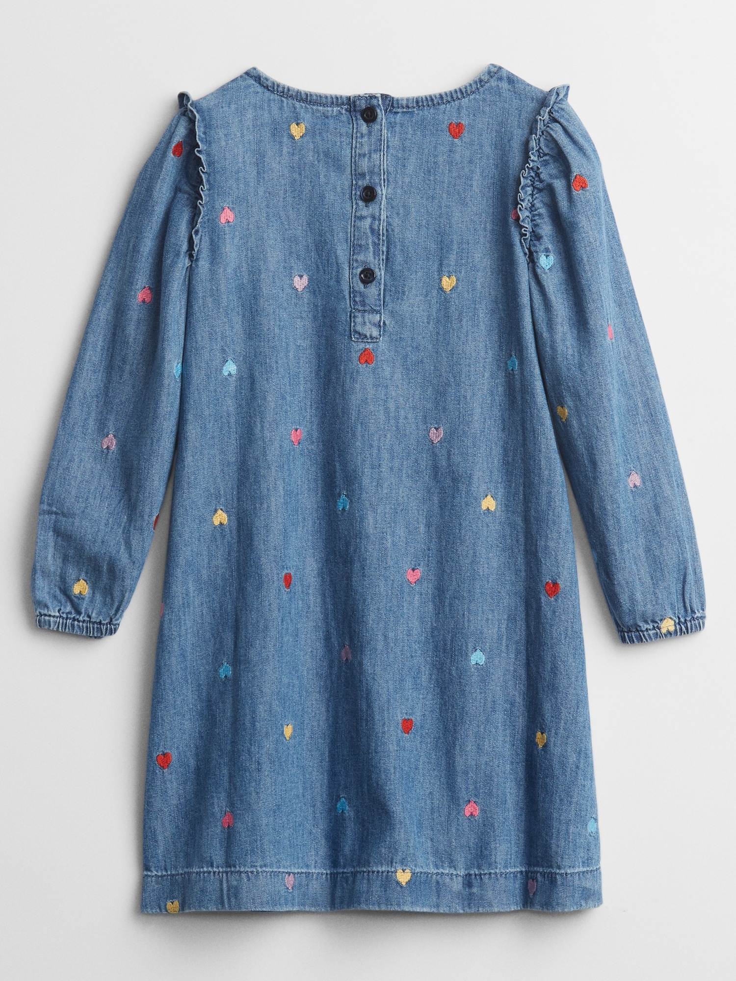 Toddler Embroidered Denim Dress Gap Factory