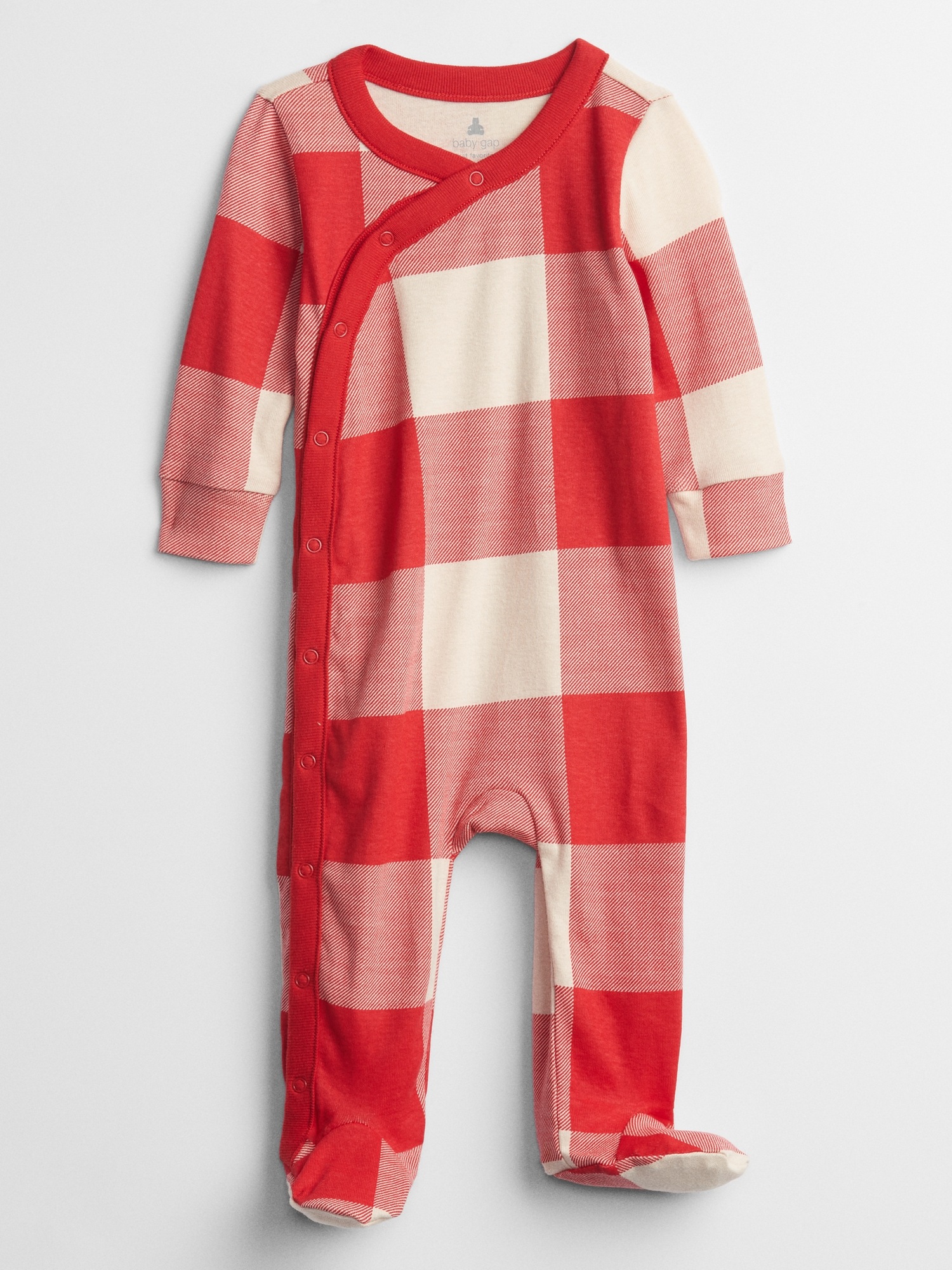 Baby Plaid Footed OnePiece Gap Factory