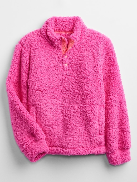 View large product image 1 of 1. Kids Sherpa Quarter-Zip Sweatshirt