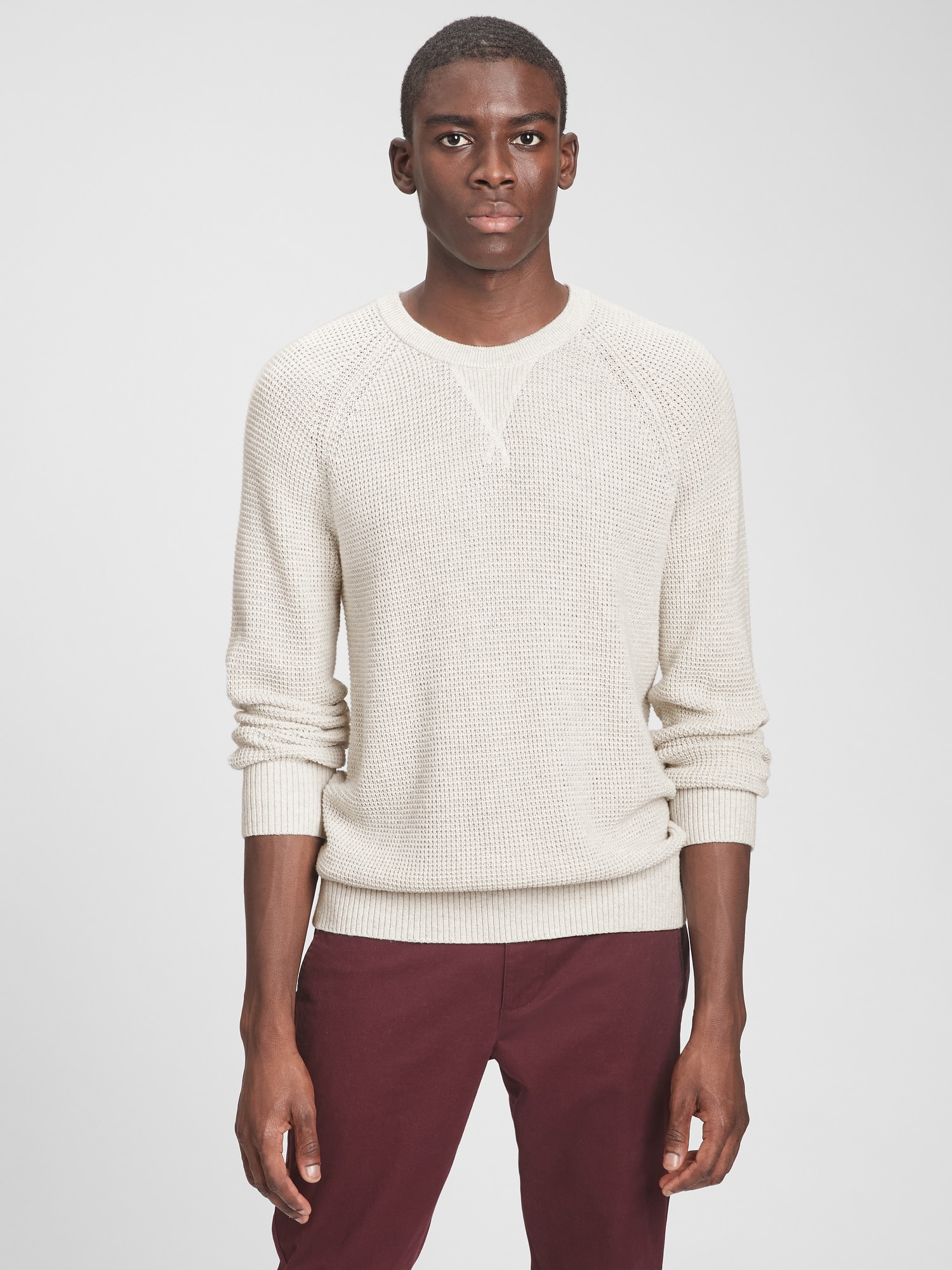 Textured Raglan Crewneck Sweater | Gap Factory