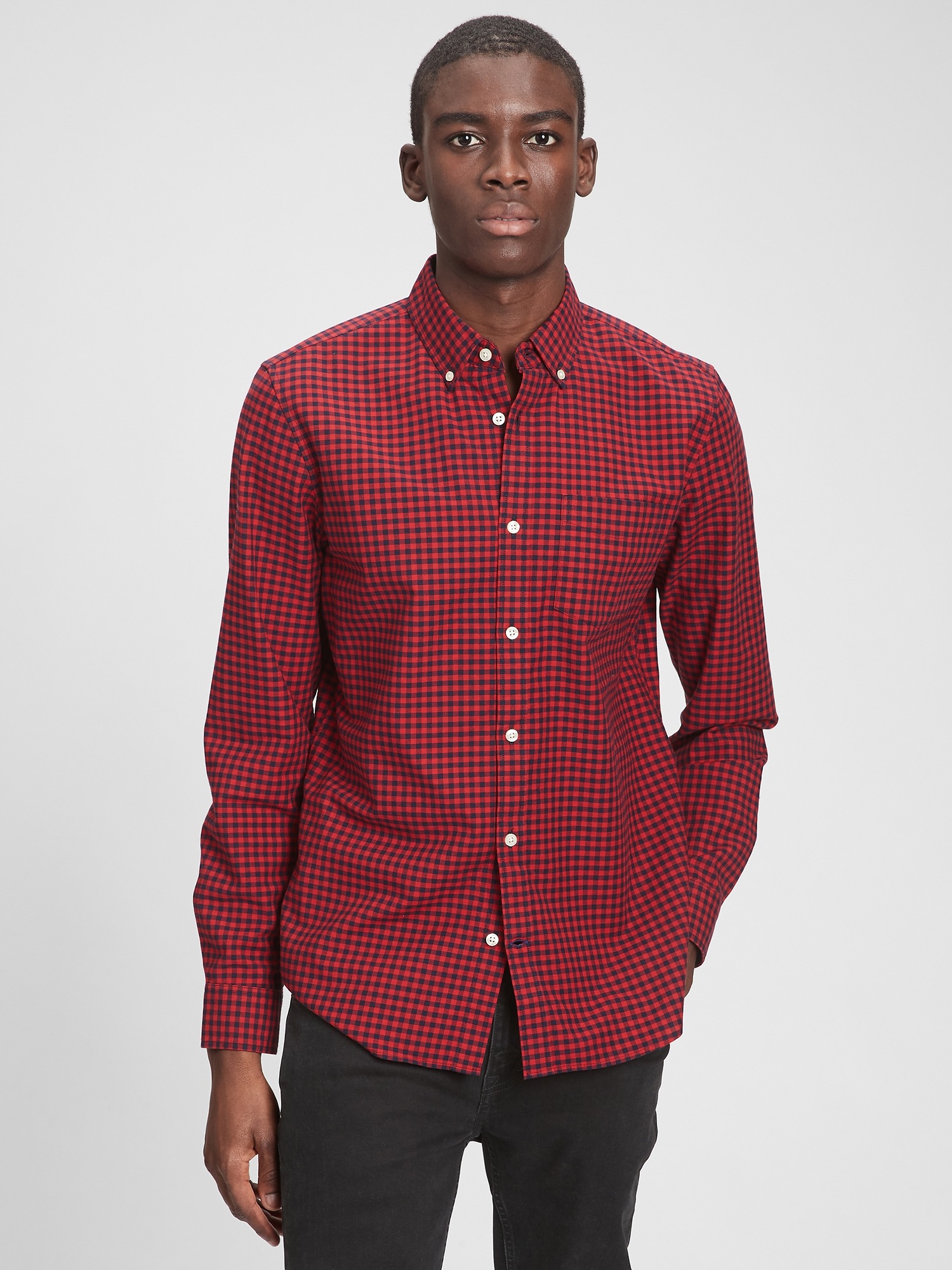 Gap Factory Men's Slim Fit Plaid Oxford Shirt (Size Large only)