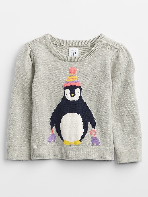 Baby Penguin Intarsia Sweater