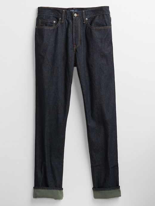 Image number 3 showing, Fleece-Lined Slim Jeans