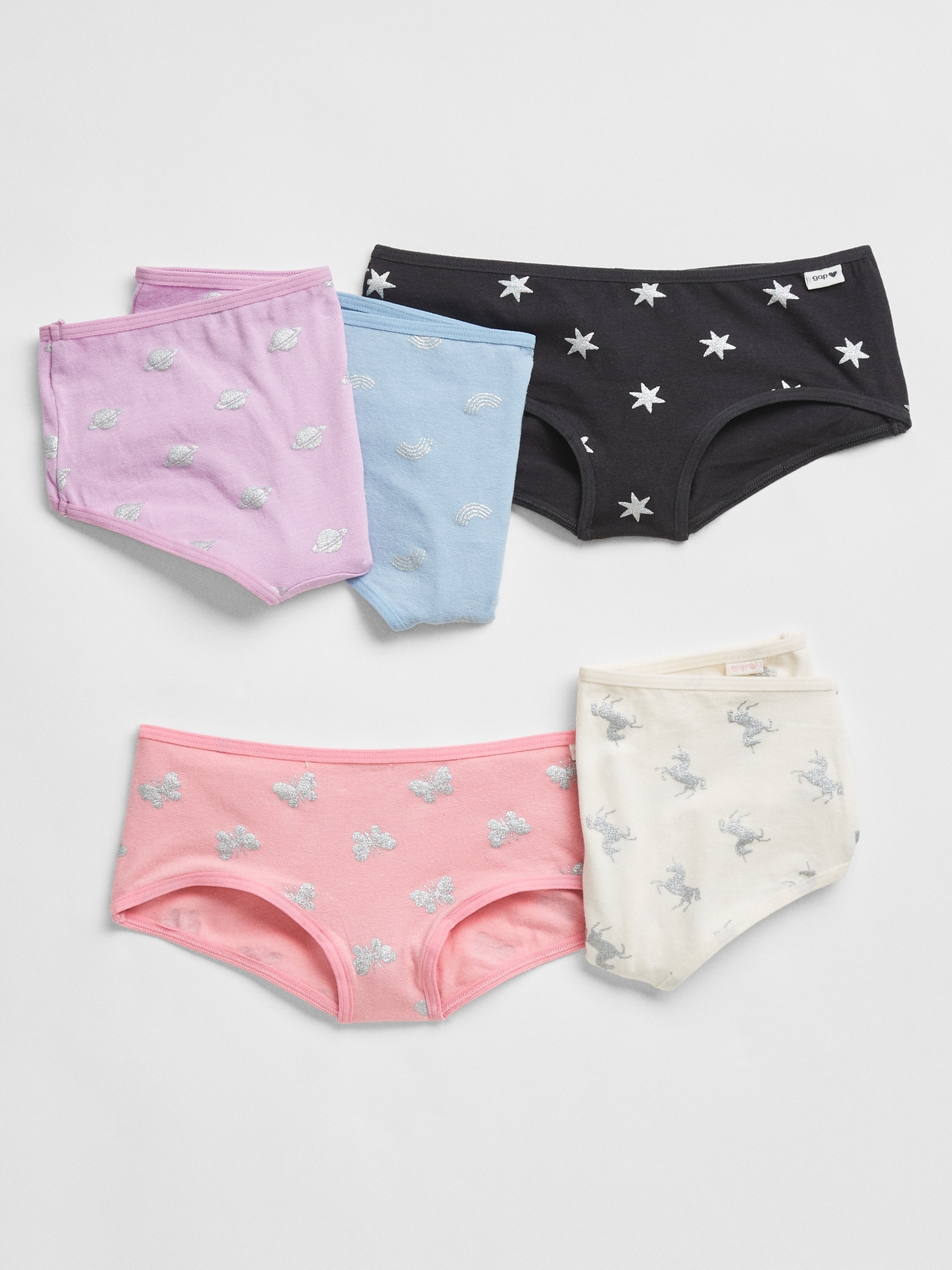 Carter's 7pc Kid Girl Purple/ Green Floral Cotton BIKINI Briefs (NEW CODE)