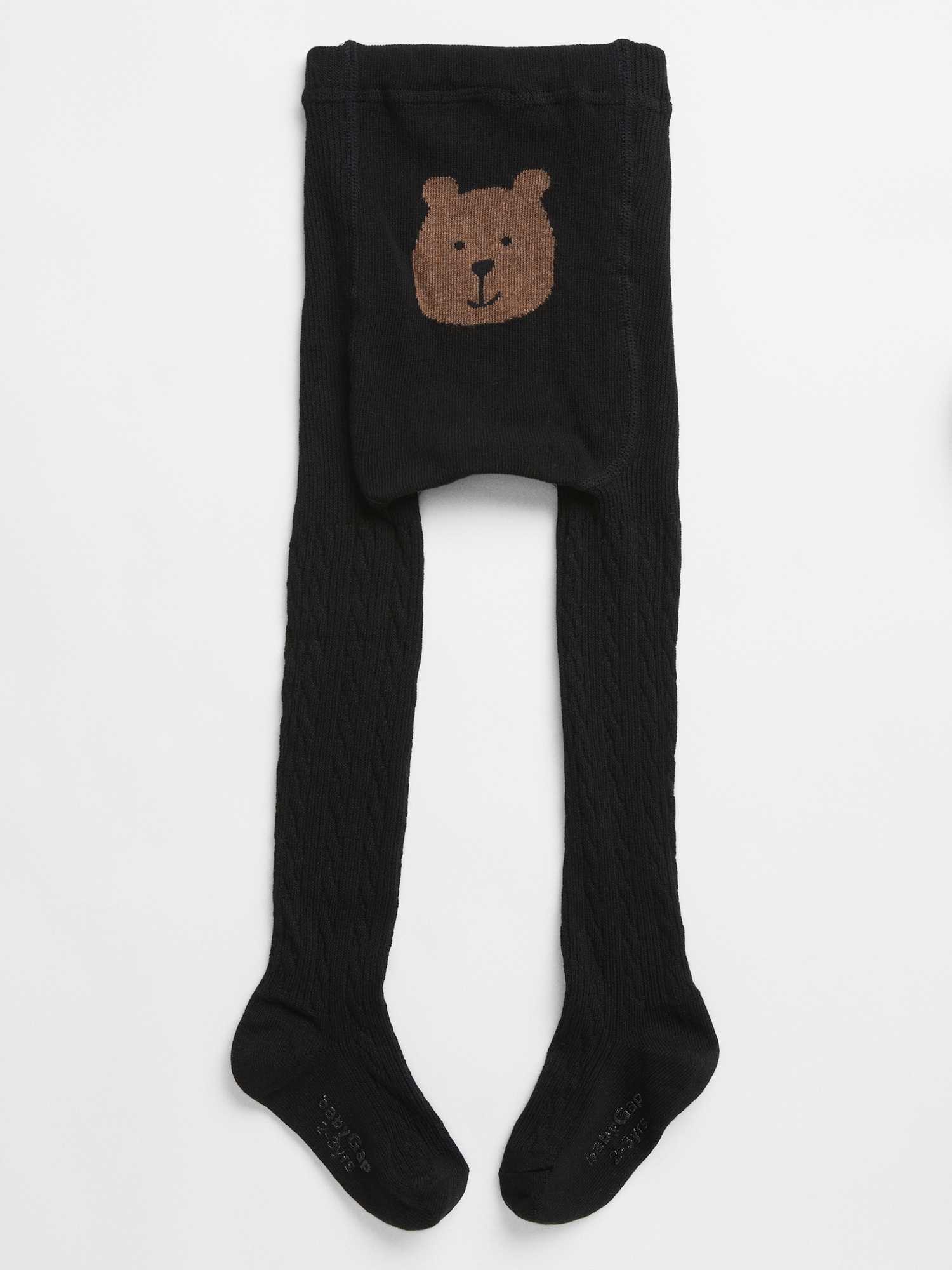 Toddler CableKnit Bear Graphic Tights Gap Factory