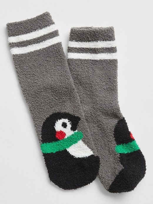 View large product image 1 of 1. Kids Cozy Print Socks