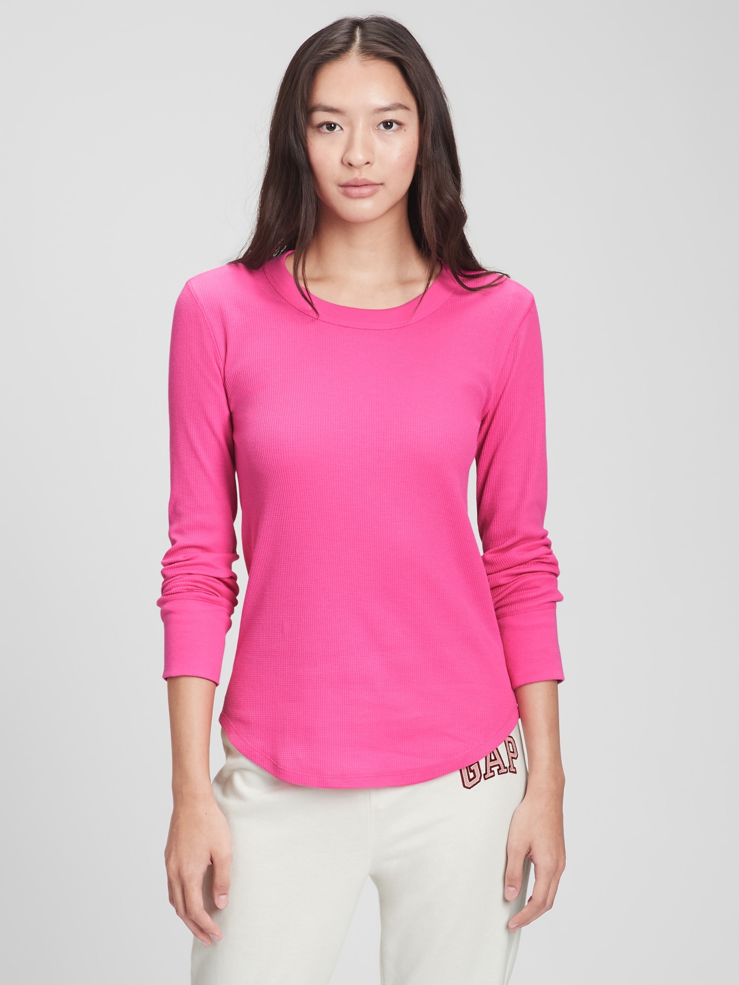 Gap Factory Women's Waffle-Knit T-Shirt (Devi Pink) 