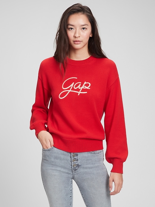 View large product image 1 of 1. Embroidered Gap Logo Sweatshirt