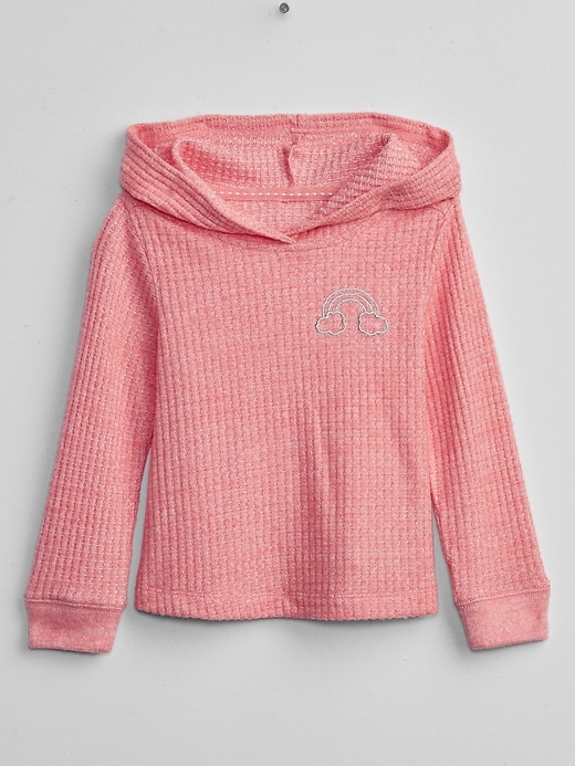 Image number 1 showing, Toddler Softspun Waffle-Knit Hoodie